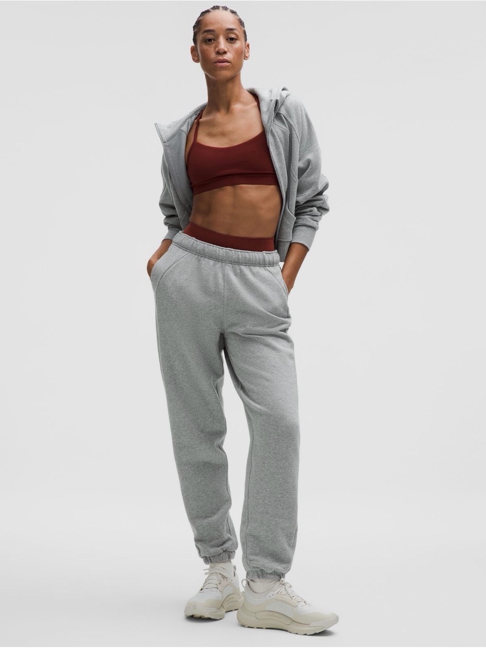 lululemon athletica Light Gray Track Joggers